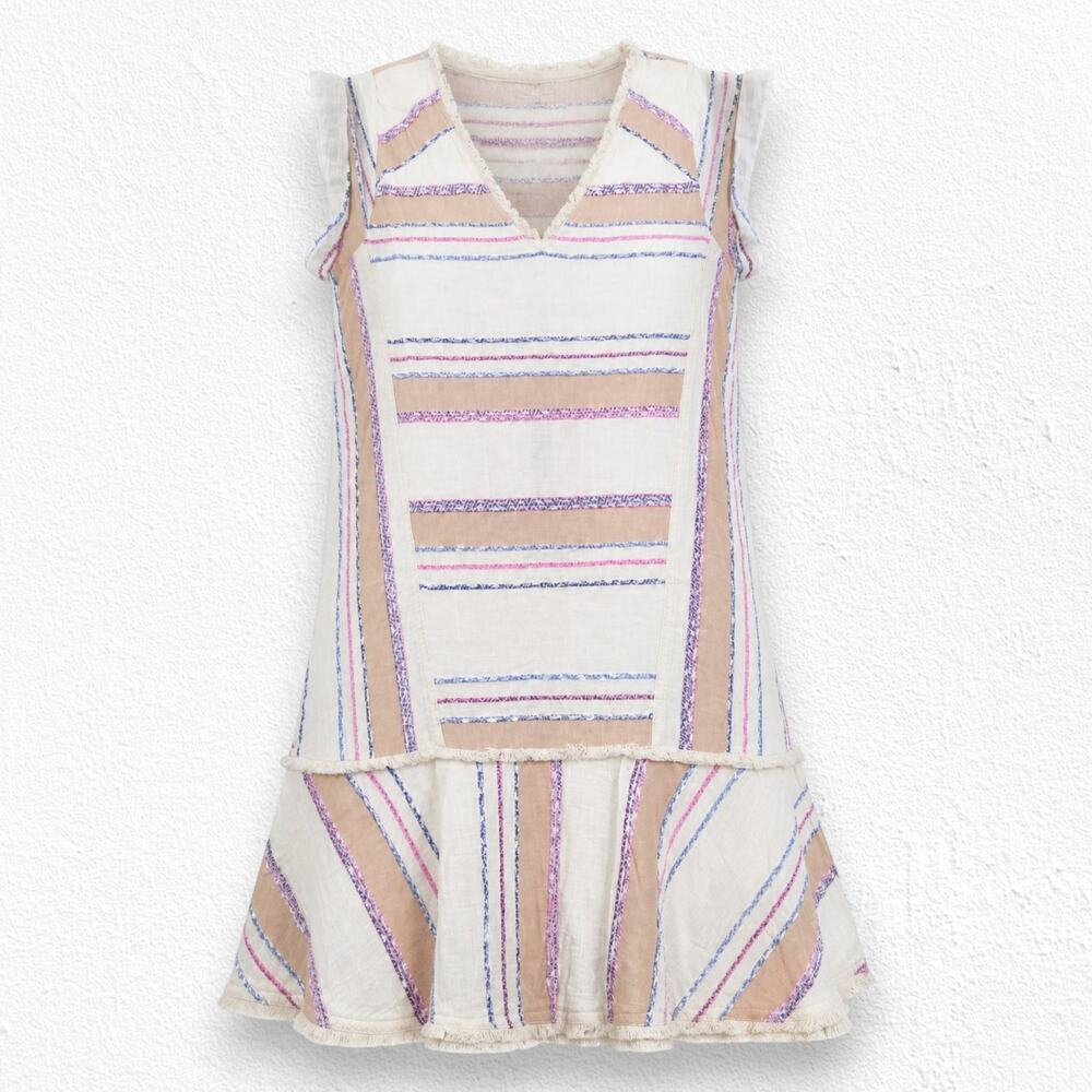 Anthropologie Holding Horses Woven Stripe Drop Waist Dress Size Small $158 NWT